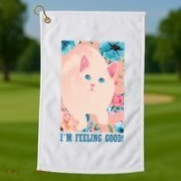 I'm Feel Good Cute Cat Golf Towel thumb 1
