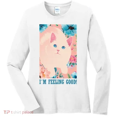I'm Feel Good Cute Cat Women's Long Sleeve Shirt