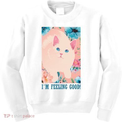 I'm Feel Good Cute Cat Kids Sweatshirt