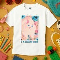 I'm Feel Good Cute Cat Kids T-Shirt thumb 3