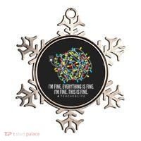 I'm Fine Everything Is Fine Teacher Life Christmas Lights Ornament thumb 0