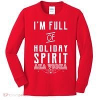 I'm Full Of Holiday Spirit AKA Vodka Kids Long Sleeve Shirt thumb 0