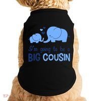 I'm Going To Be A Big Cousin Boy Elephant Doggie Tank thumb 0