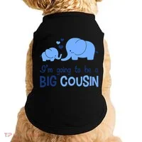 I'm Going To Be A Big Cousin Boy Elephant Doggie Tank thumb 0