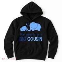 I'm Going To Be A Big Cousin Boy Elephant Hoodie thumb 0