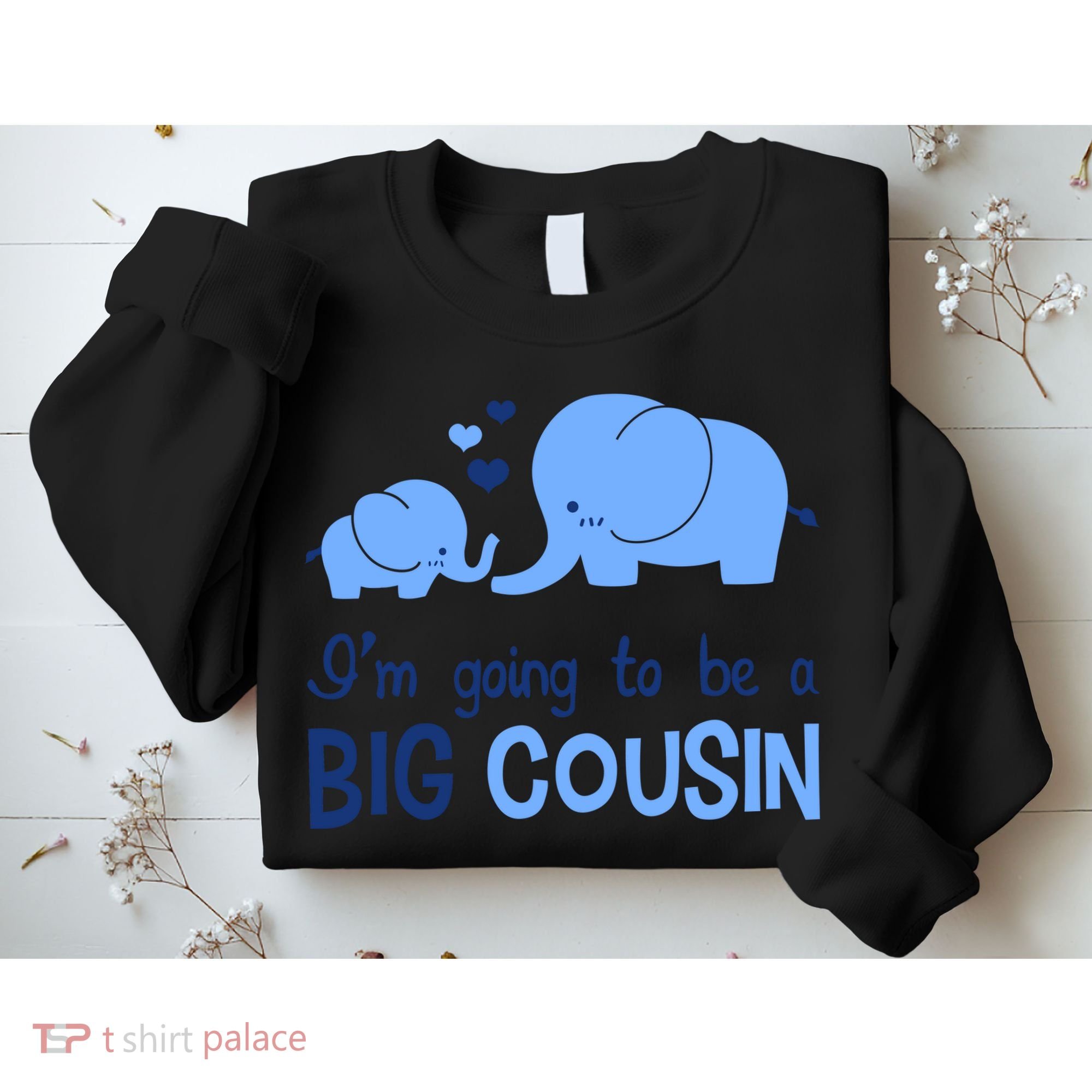 I'm Going To Be A Big Cousin Boy Elephant Sweatshirt