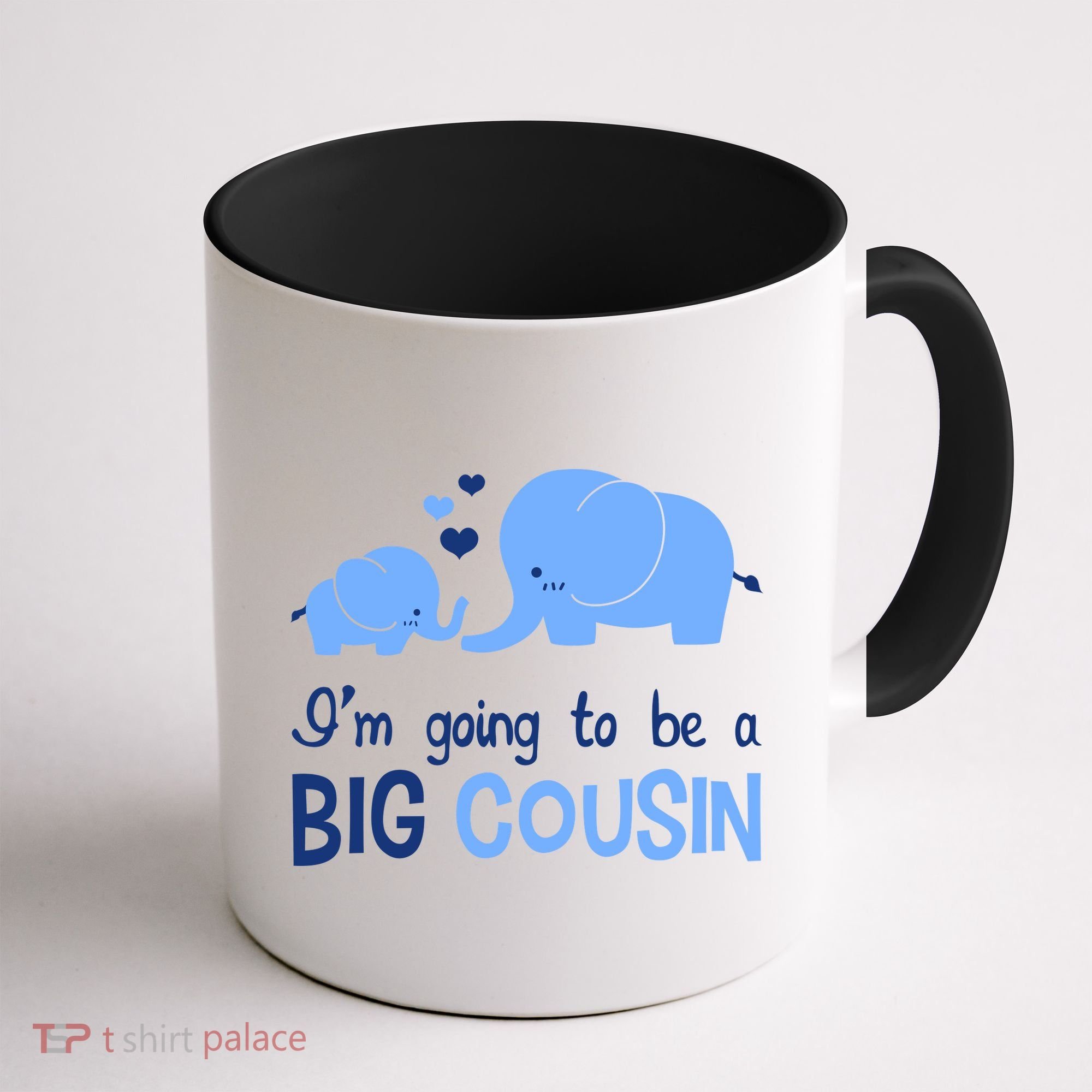 I'm Going To Be A Big Cousin Boy Elephant Coffee Mug