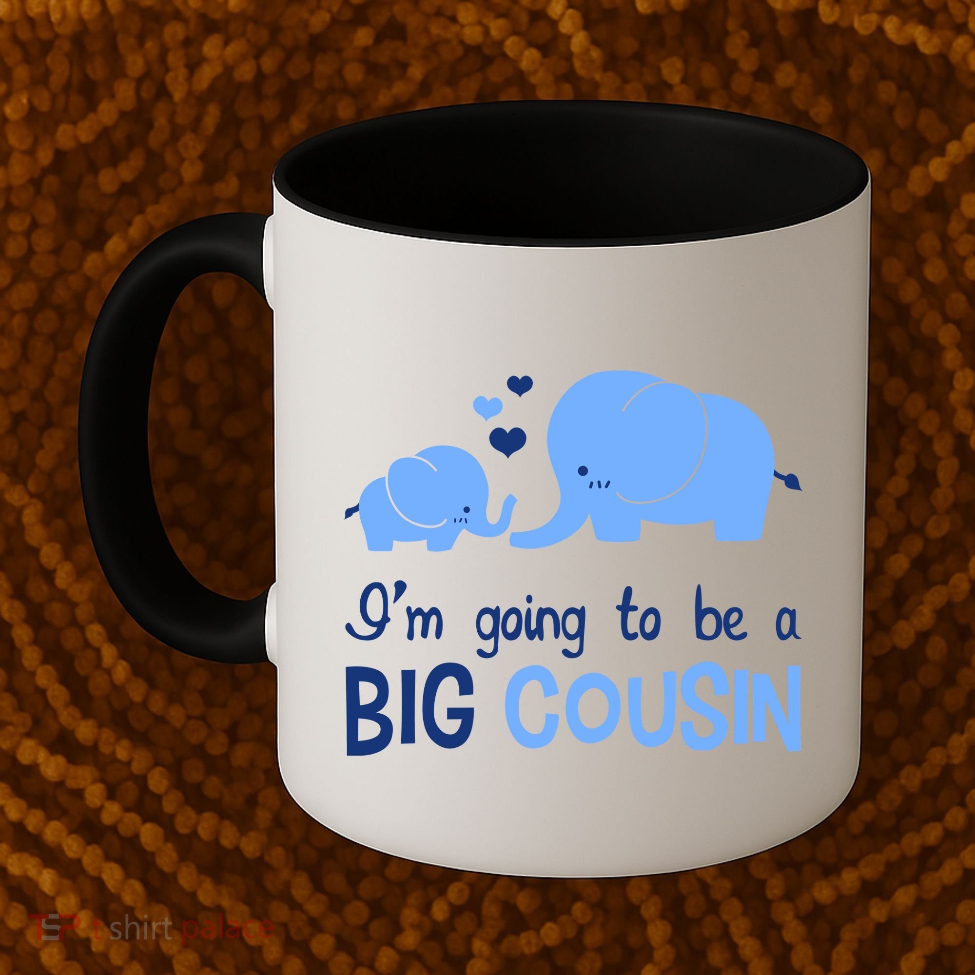 I'm Going To Be A Big Cousin Boy Elephant Coffee Mug