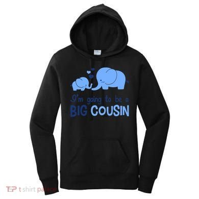 I'm Going To Be A Big Cousin Boy Elephant Women's Hoodie