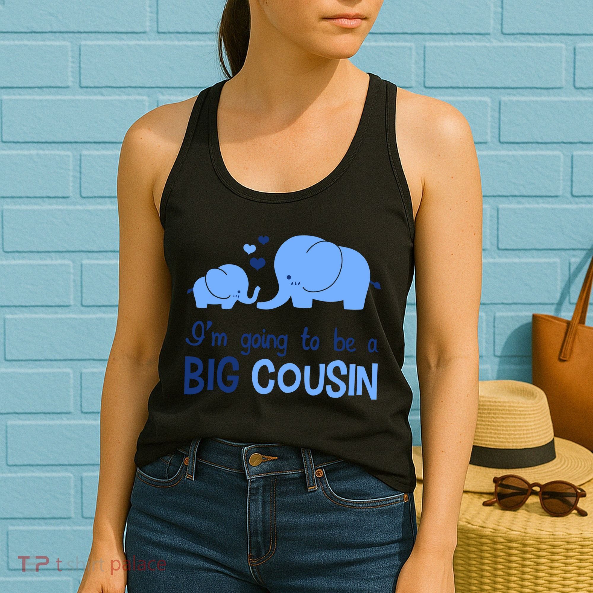 I'm Going To Be A Big Cousin Boy Elephant Women's Tank Top
