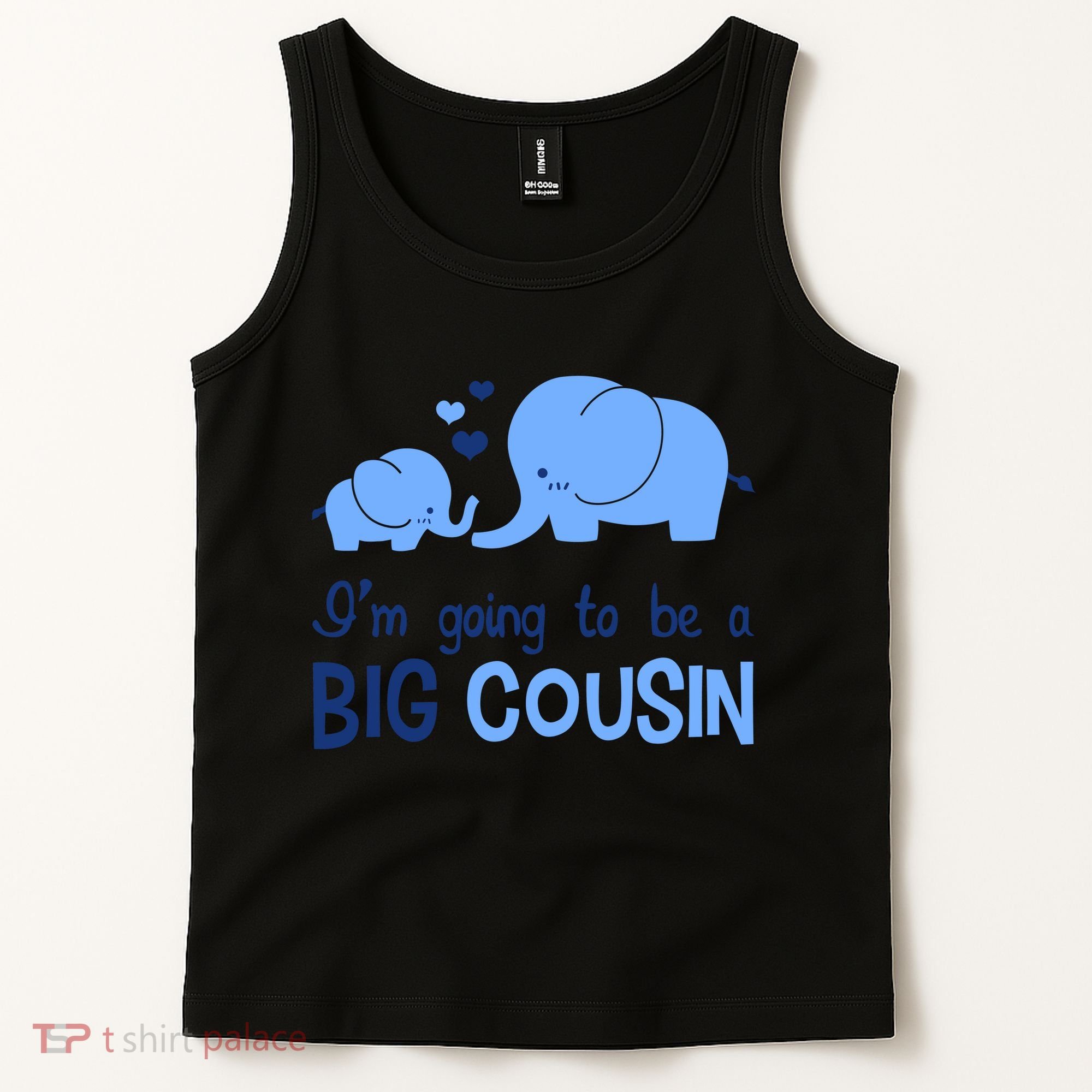 I'm Going To Be A Big Cousin Boy Elephant Tank Top