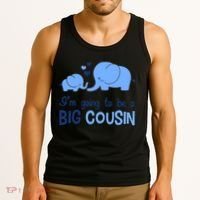 I'm Going To Be A Big Cousin Boy Elephant Tank Top thumb 3