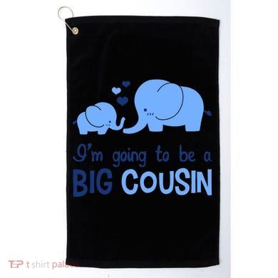 I'm Going To Be A Big Cousin Boy Elephant Golf Towel