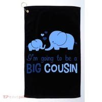 I'm Going To Be A Big Cousin Boy Elephant Golf Towel thumb 0