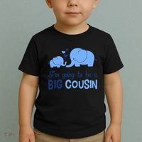 I'm Going To Be A Big Cousin Boy Elephant Toddler T-Shirt thumb 2
