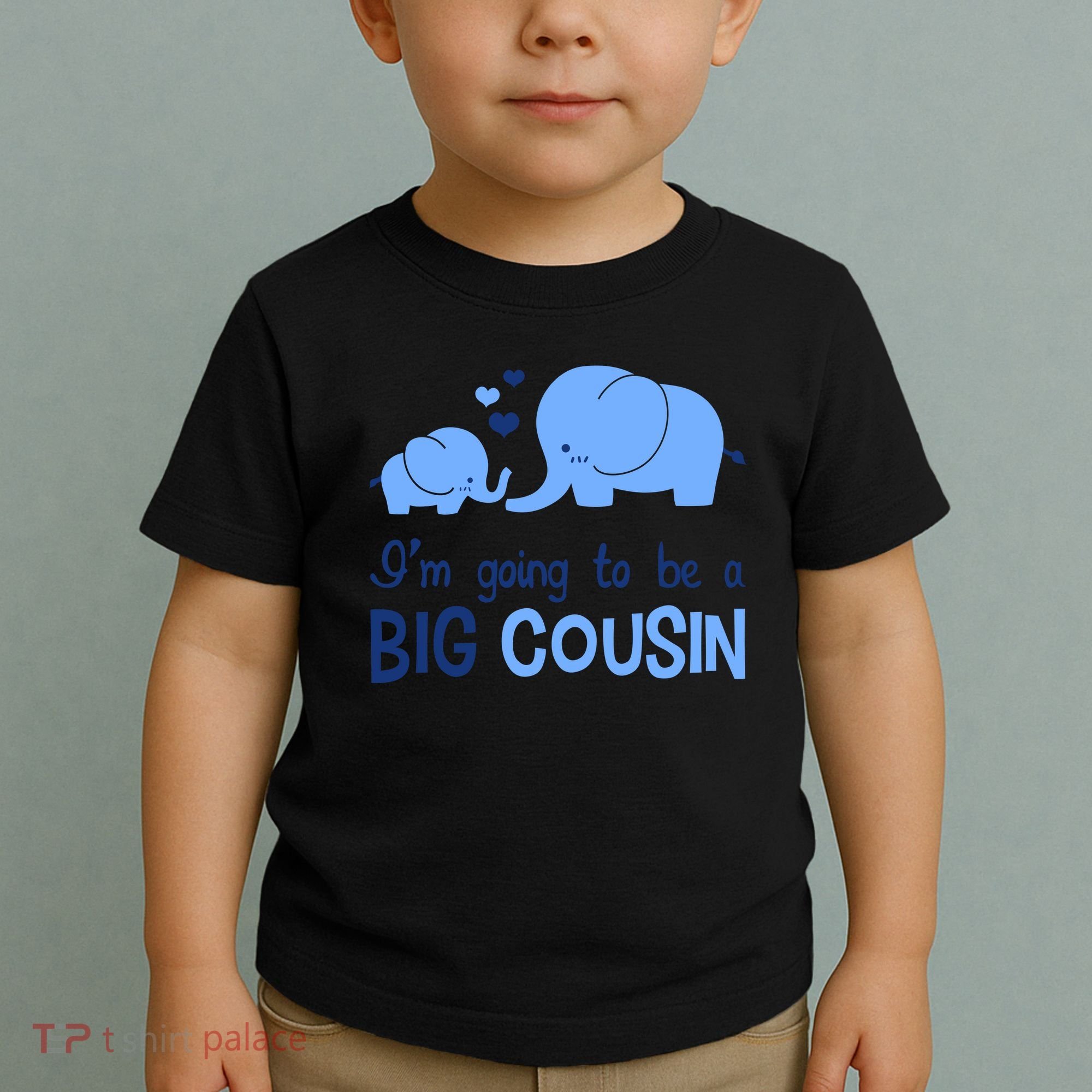 I'm Going To Be A Big Cousin Boy Elephant Toddler T-Shirt