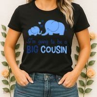 I'm Going To Be A Big Cousin Boy Elephant Women's T-Shirt thumb 2