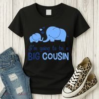 I'm Going To Be A Big Cousin Boy Elephant Women's T-Shirt thumb 3