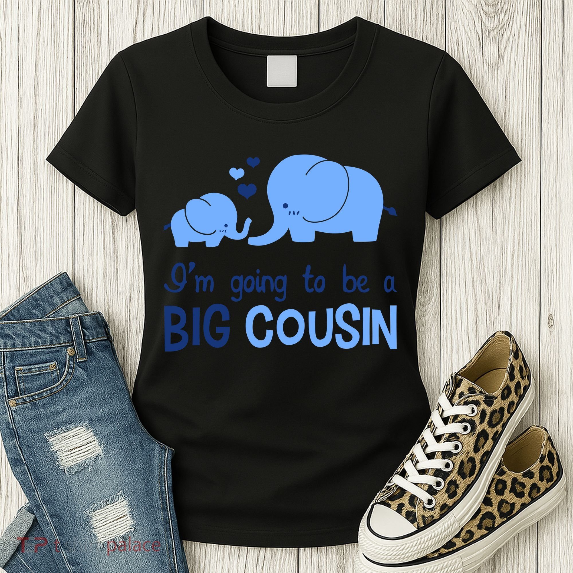 I'm Going To Be A Big Cousin Boy Elephant Women's T-Shirt