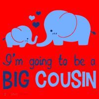 I'm Going To Be A Big Cousin Boy Elephant Santa Hat thumb 1