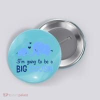 I'm Going To Be A Big Cousin Boy Elephant Button thumb 0