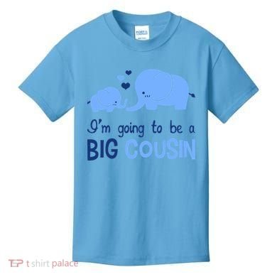 I'm Going To Be A Big Cousin Boy Elephant Kids T-Shirt