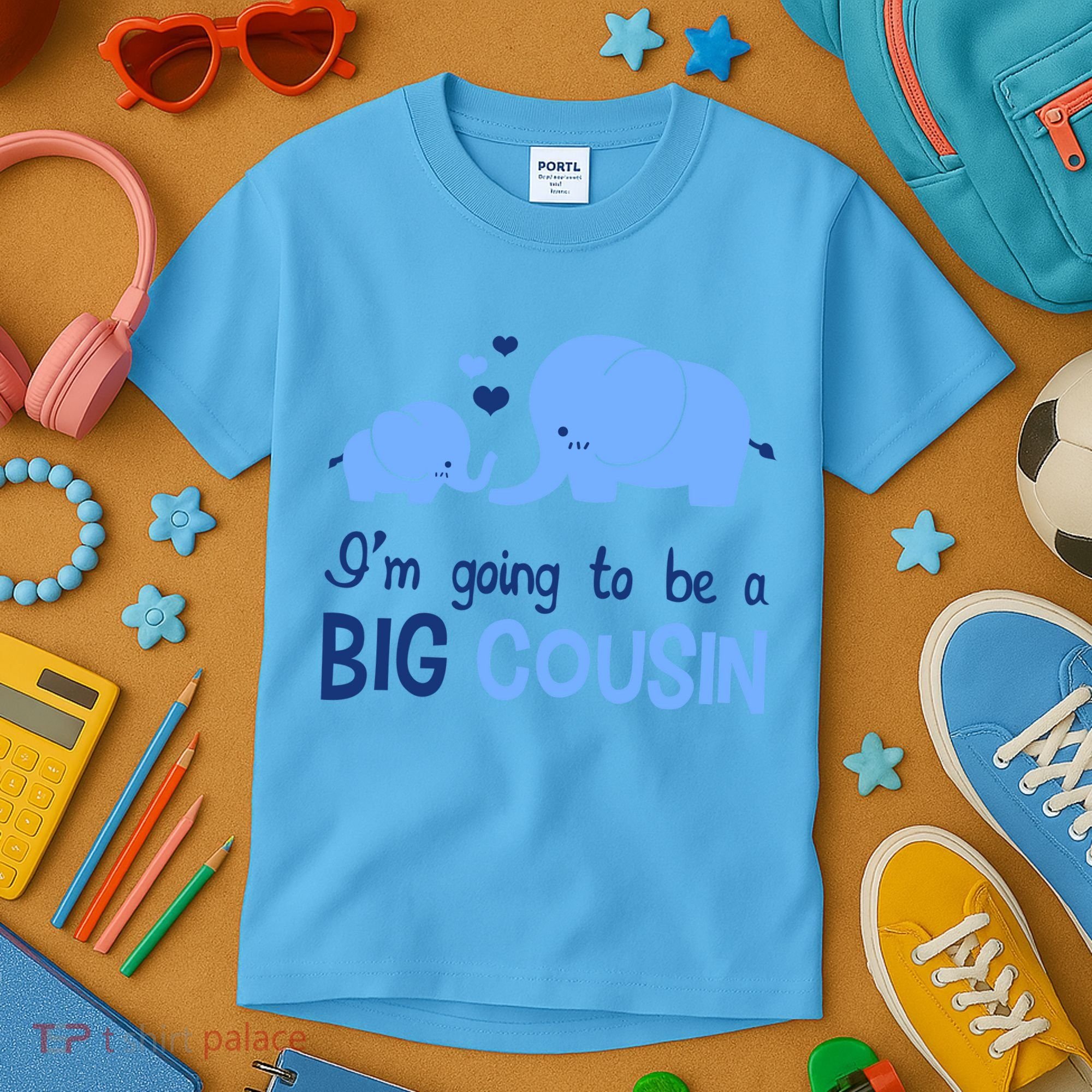 I'm Going To Be A Big Cousin Boy Elephant Kids T-Shirt