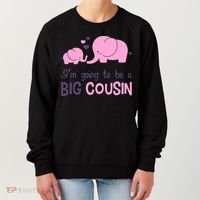 I'm Going To Be A Big Cousin Girl Elephant Women's Sweatshirt thumb 0