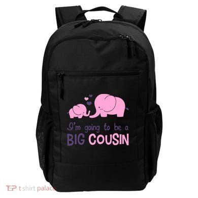 I'm Going To Be A Big Cousin Girl Elephant Backpack