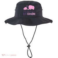 I'm Going To Be A Big Cousin Girl Elephant Bucket Hat thumb 0