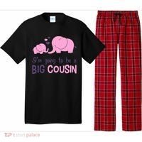 I'm Going To Be A Big Cousin Girl Elephant Pajama Set thumb 0