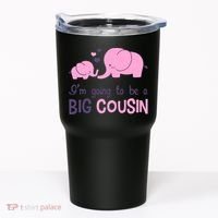I'm Going To Be A Big Cousin Girl Elephant Tumbler thumb 0