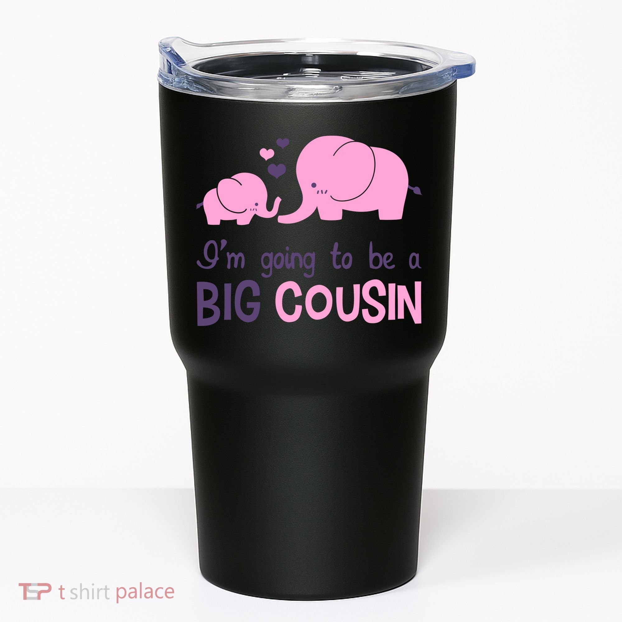 I'm Going To Be A Big Cousin Girl Elephant Tumbler