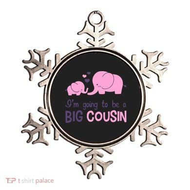 I'm Going To Be A Big Cousin Girl Elephant Ornament