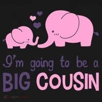 I'm Going To Be A Big Cousin Girl Elephant Ornament thumb 1