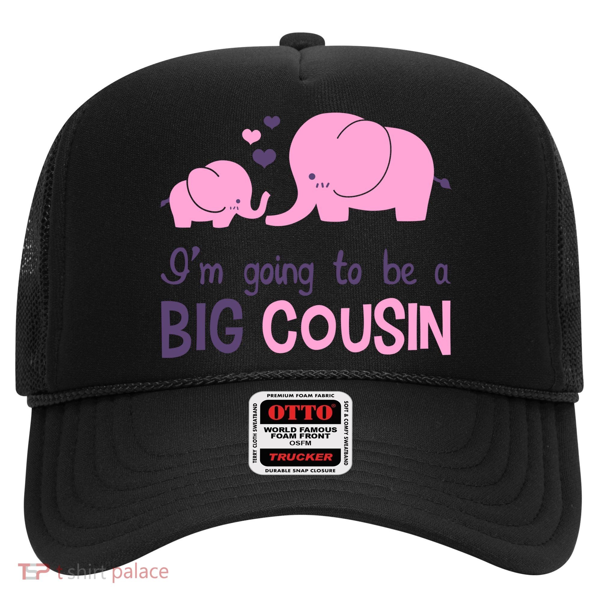 I'm Going To Be A Big Cousin Girl Elephant Hat
