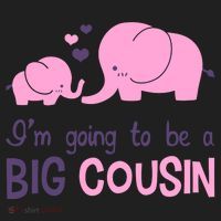 I'm Going To Be A Big Cousin Girl Elephant Hat thumb 2