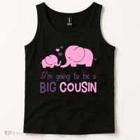 I'm Going To Be A Big Cousin Girl Elephant Tank Top thumb 2
