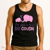 I'm Going To Be A Big Cousin Girl Elephant Tank Top thumb 3