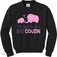 I'm Going To Be A Big Cousin Girl Elephant Kids Sweatshirt thumb 0