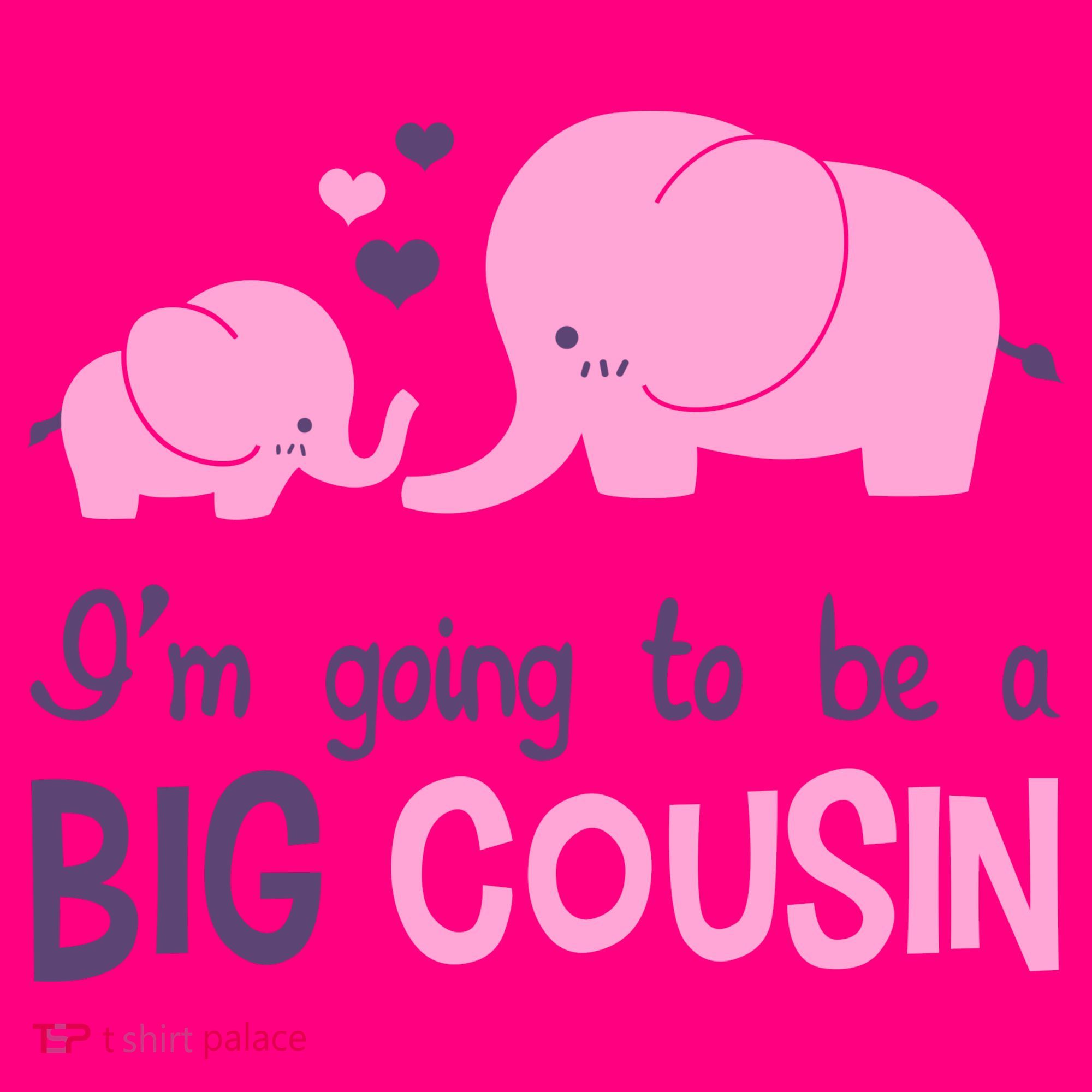 I'm Going To Be A Big Cousin Girl Elephant Mousepad