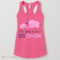 I'm Going To Be A Big Cousin Girl Elephant Women's Tank Top thumb 0