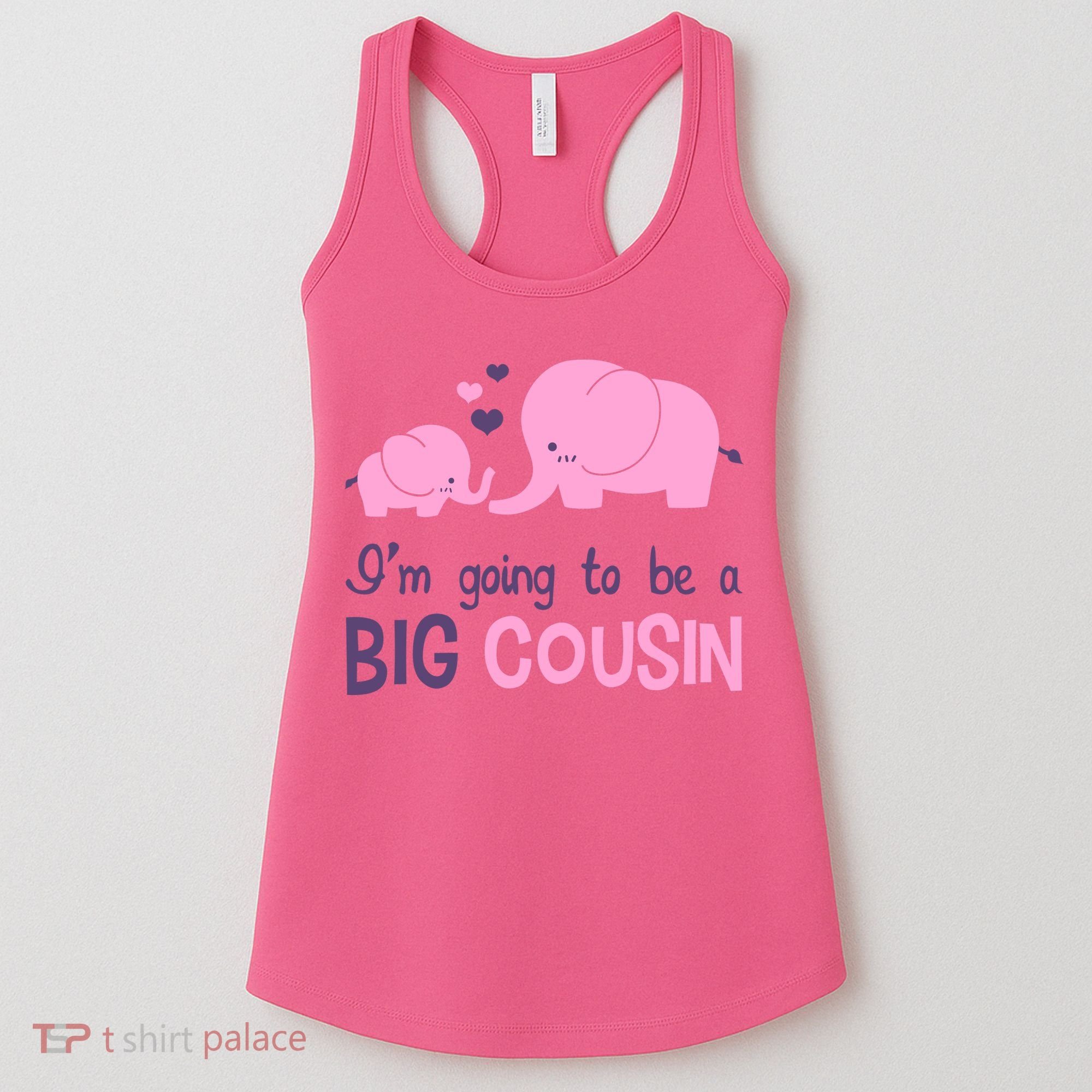 I'm Going To Be A Big Cousin Girl Elephant Women's Tank Top
