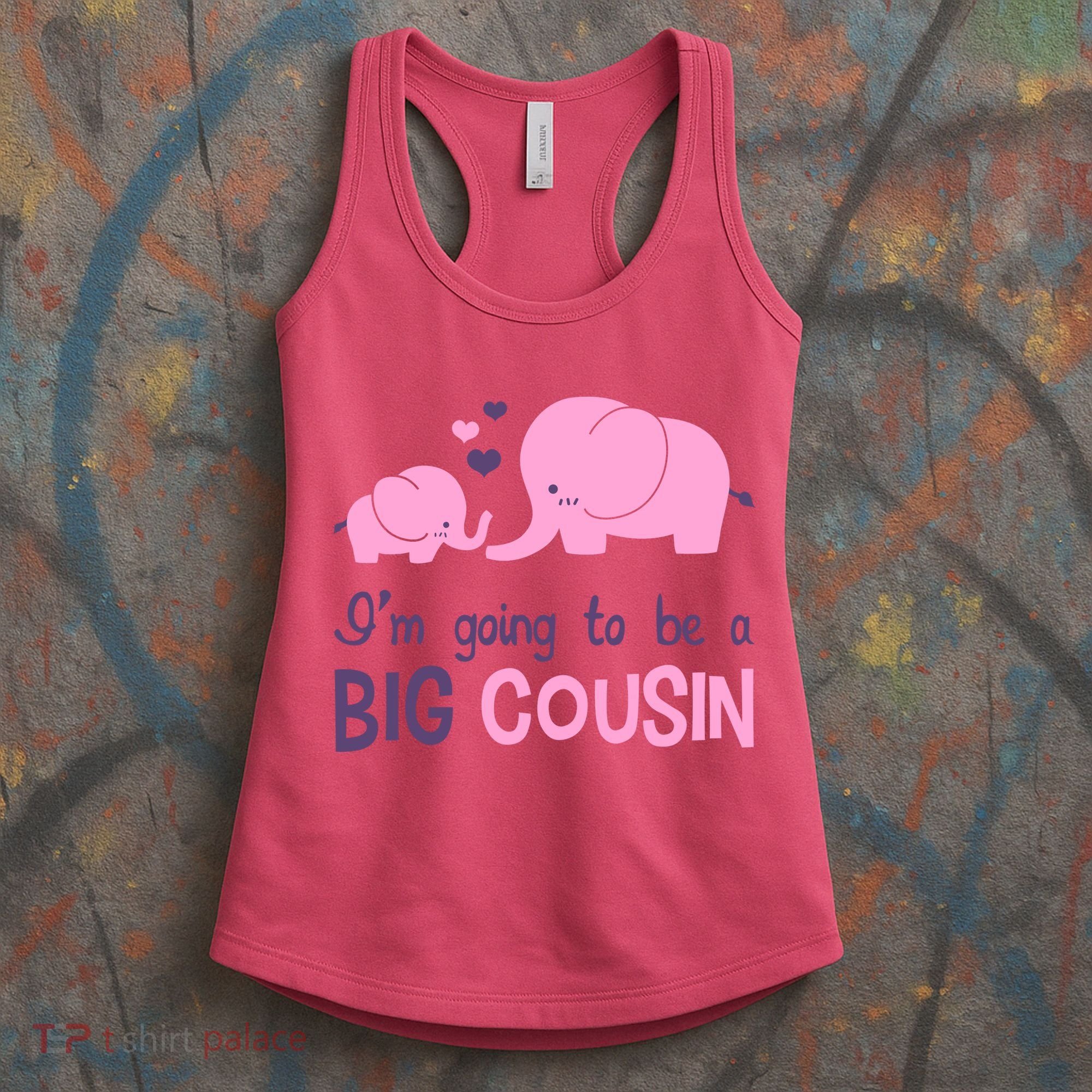 I'm Going To Be A Big Cousin Girl Elephant Women's Tank Top