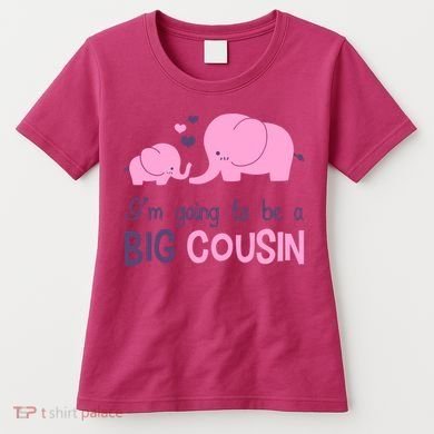 I'm Going To Be A Big Cousin Girl Elephant Women's T-Shirt