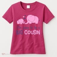I'm Going To Be A Big Cousin Girl Elephant Women's T-Shirt thumb 0