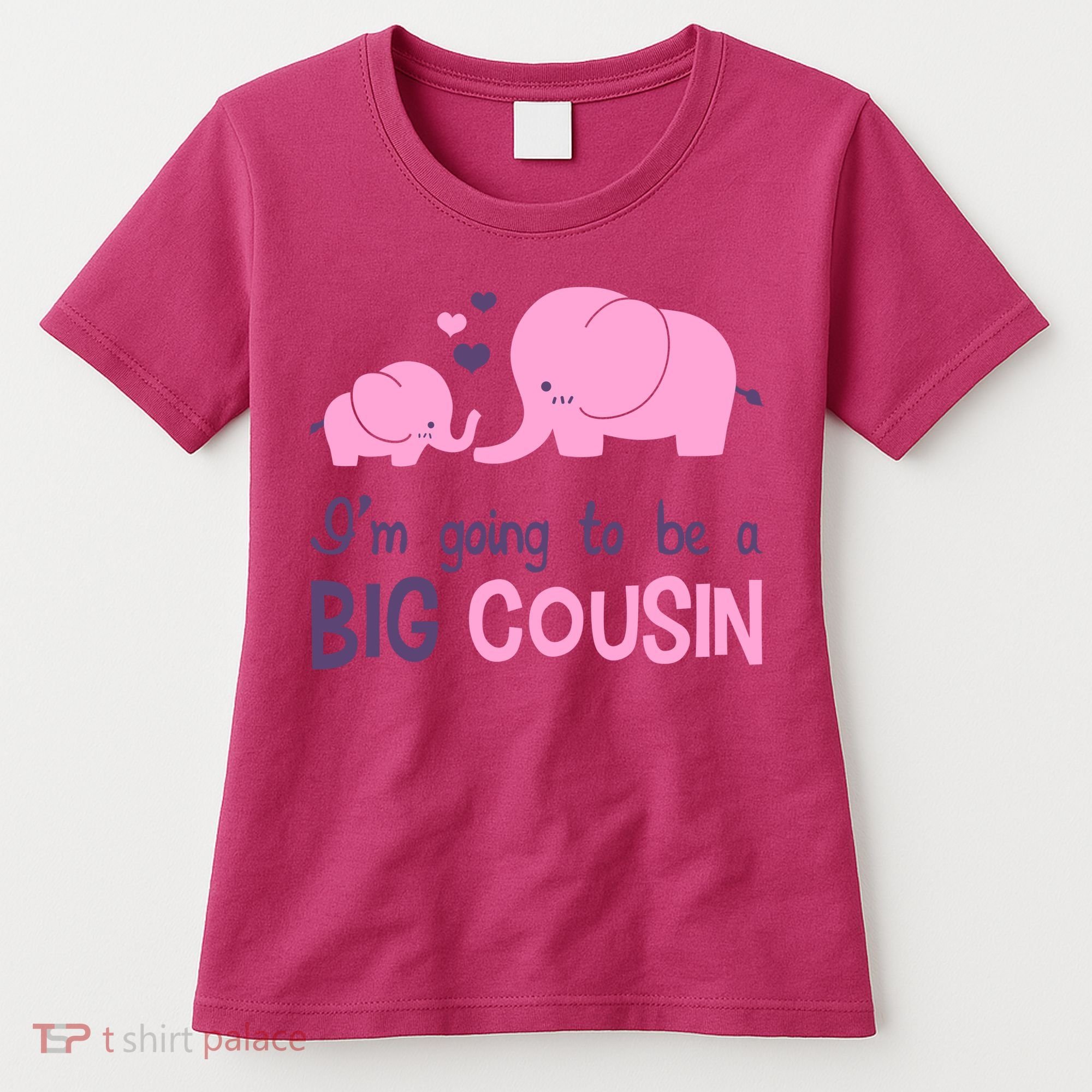 I'm Going To Be A Big Cousin Girl Elephant Women's T-Shirt