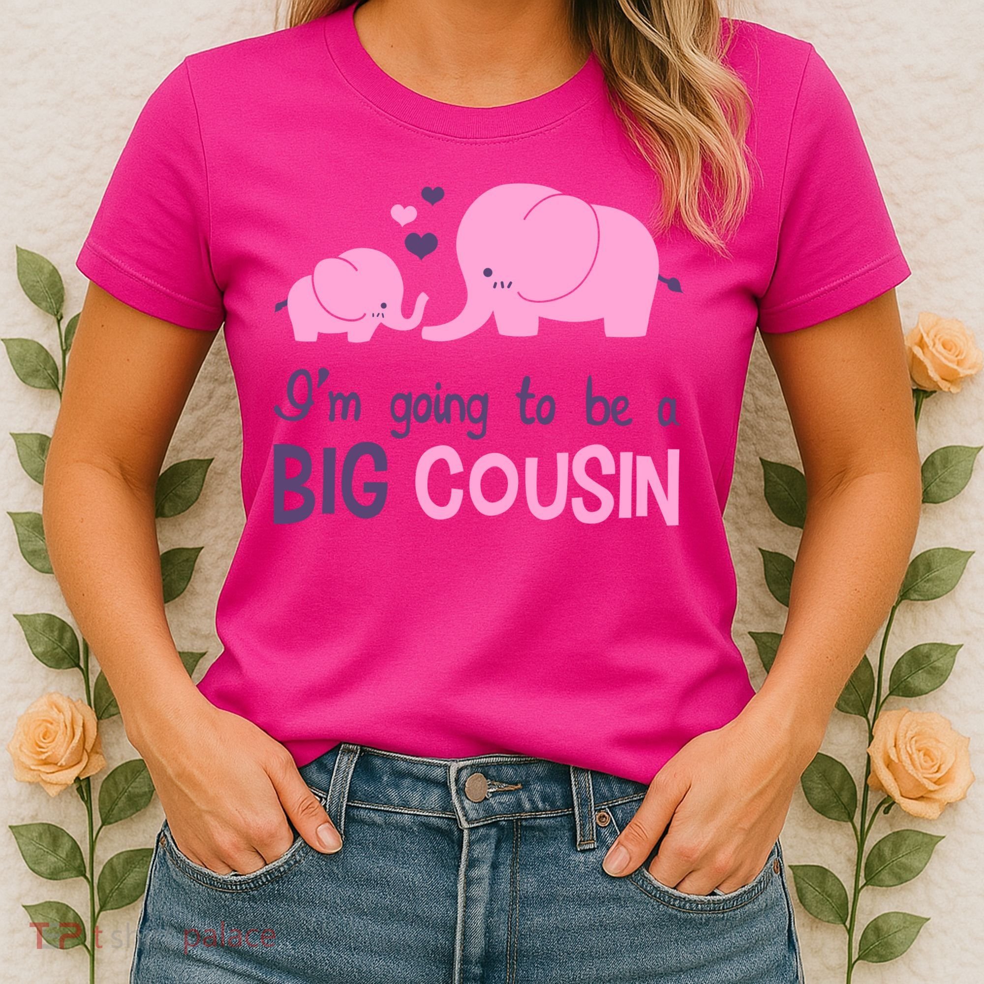 I'm Going To Be A Big Cousin Girl Elephant Women's T-Shirt
