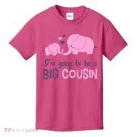 I'm Going To Be A Big Cousin Girl Elephant Kids T-Shirt thumb 0