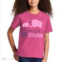 I'm Going To Be A Big Cousin Girl Elephant Kids T-Shirt thumb 2